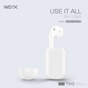 WEX S50 căşti fără fir, căşti stereo cu adevărat wireless, căşti bluetooth 5.0