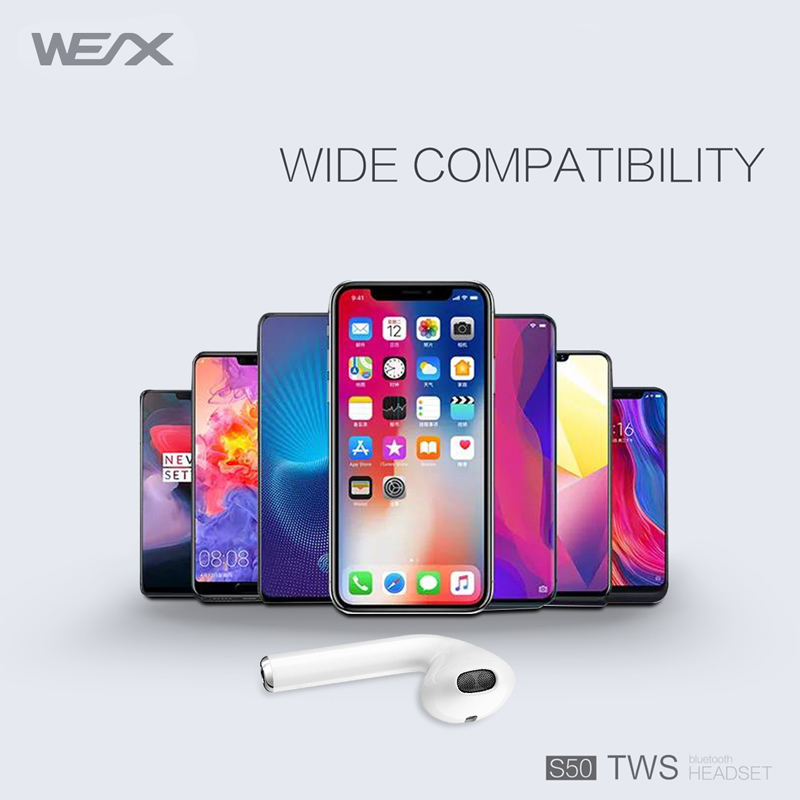 WEX S50 căşti fără fir, căşti stereo cu adevărat wireless, căşti bluetooth 5.0